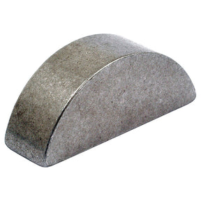 A Metric Woodruff Key 10 x 13mm, made by Sparex and conforming to DIN 6888 standards, is a half-moon-shaped metal piece with a smooth surface typically used as a machine part or mechanical component. Its specific designation is Sparex Part No.S.11067.