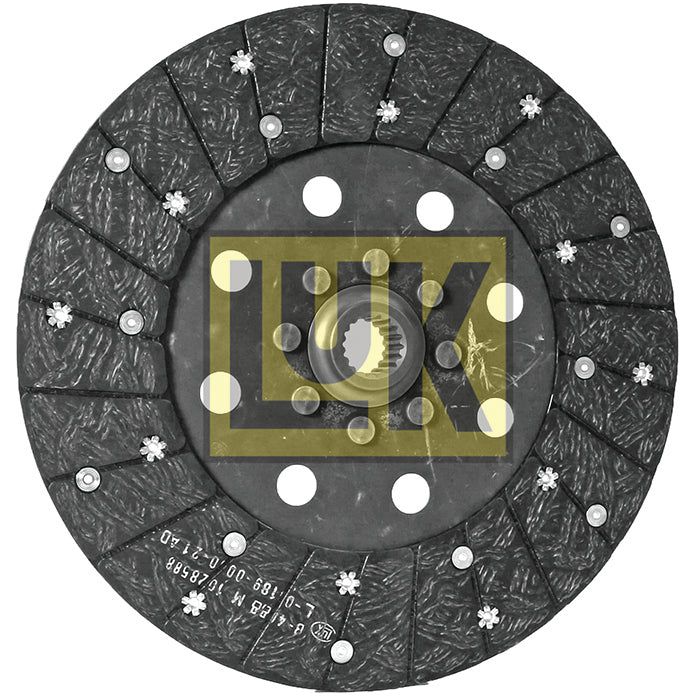 A circular automotive clutch plate, identified as S.110854, features a black textured surface and a central gear hub with 18 splines. Crafted with organic lining material, this disc prominently displays the brand name "Sparex" in the center.