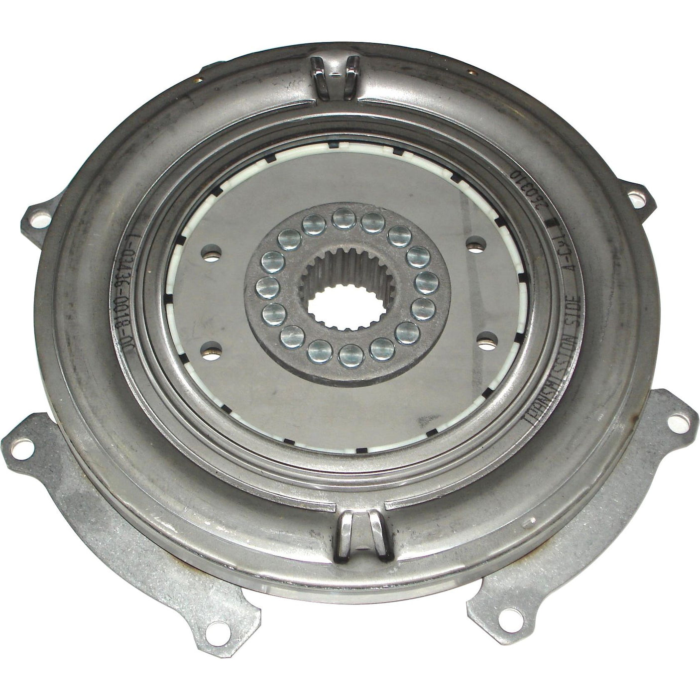 Close-up of the Sparex Clutch Damper - S.110865, featuring visible bolts, circular central gear teeth, and integrated damper springs.