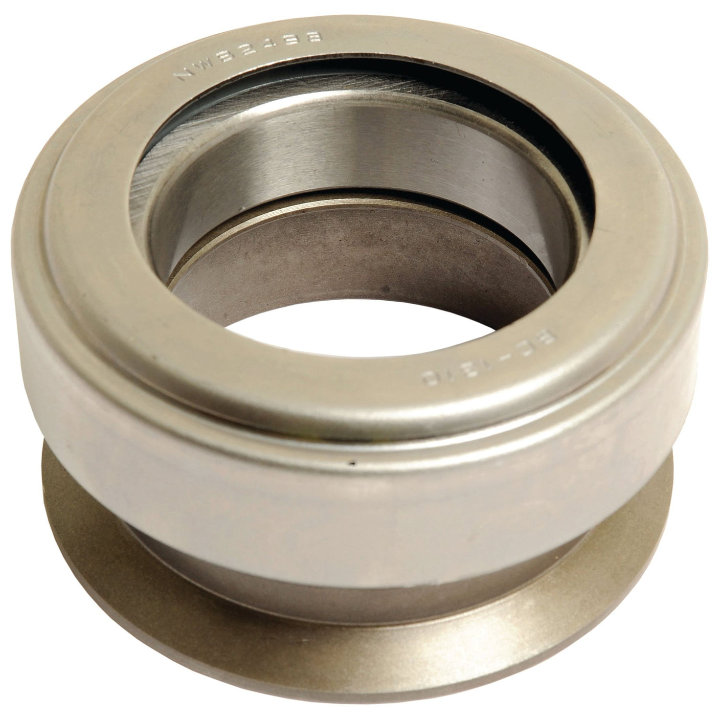 A metallic automotive bearing assembly with a cylindrical shape, featuring inner and outer rings, perfect for use as a Clutch Release Bearing is the Release Bearing - S.110873 by Sparex.