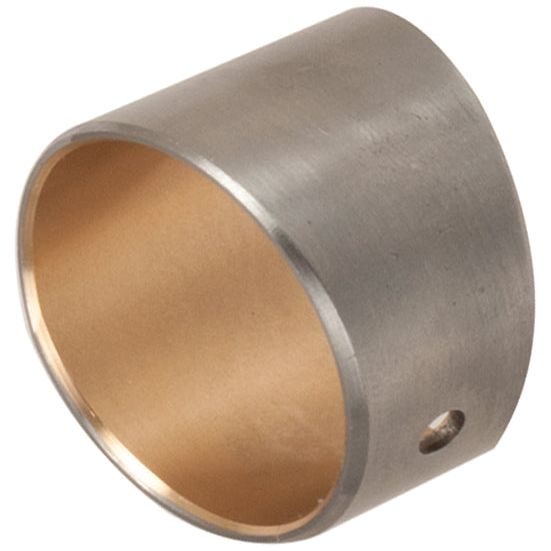 A Sparex Tapered Small End Bush - ID: 38.12mm (Sparex Part No. S.111790) featuring a cylindrical design with a chamfered edge and a small hole on one side, compatible with Perkins Engine components.