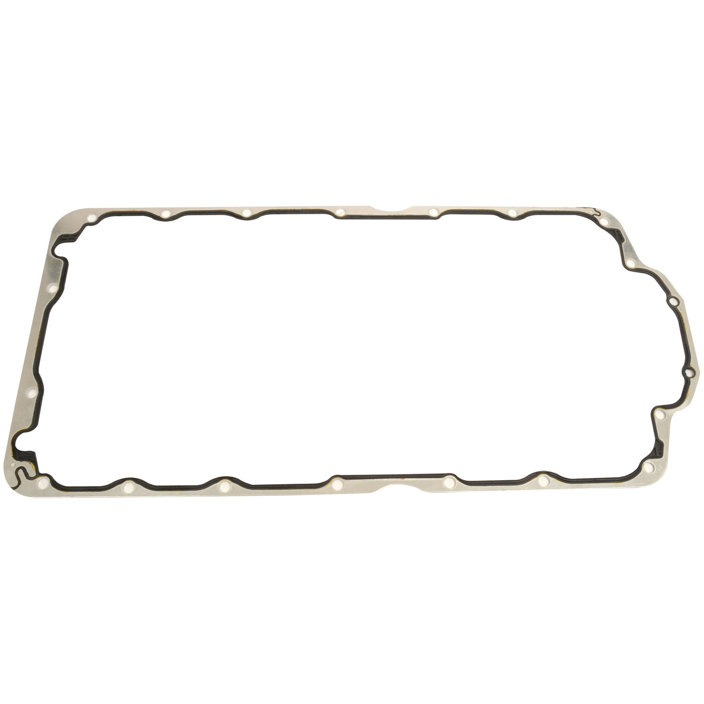 A rectangular aluminum Sparex Sump Gasket (Part No. S.111810) with a wavy inner edge and a smooth outer edge, designed for use in sump applications for Perkins engines models 1104, 1104DE44T, 1104DE44TA, 1104D44, A4.236, and A4.248.