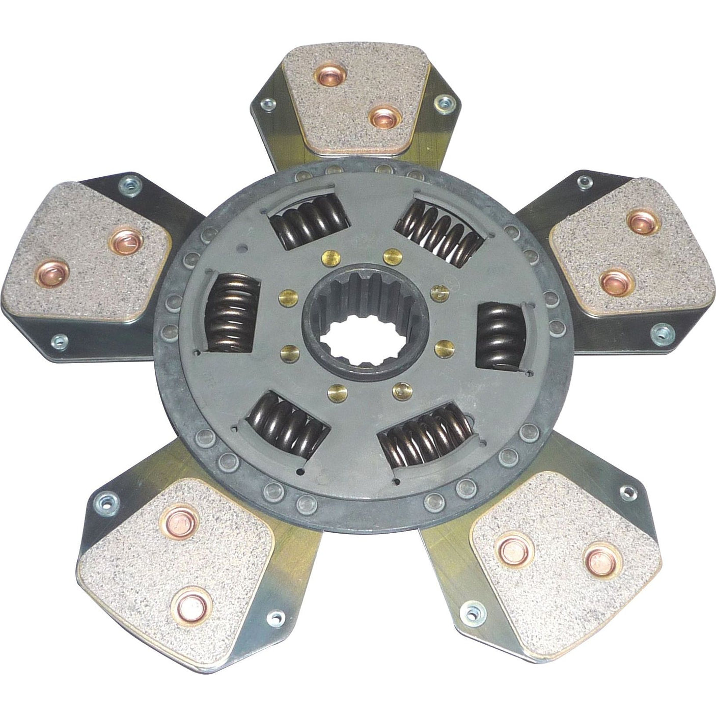 The Sparex Clutch Plate - S.111820 is a six-paddle, torsion-sprung automotive clutch plate with a 280mm cerametallic disc featuring visible springs and friction pads.