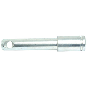 A metal cylindrical rod with a hole near one end and a slightly wider section at the other end, similar to the Top Link Pin 19x77mm Cat. 1/2 from Sparex (Sparex Part No. S.111).