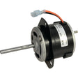 Image of a black electric motor with a metal shaft and wiring attachments, labeled "S.112196," showcasing the robust design typical of a 12 Volt Single Speed Motor like the Sparex Blower Motor.