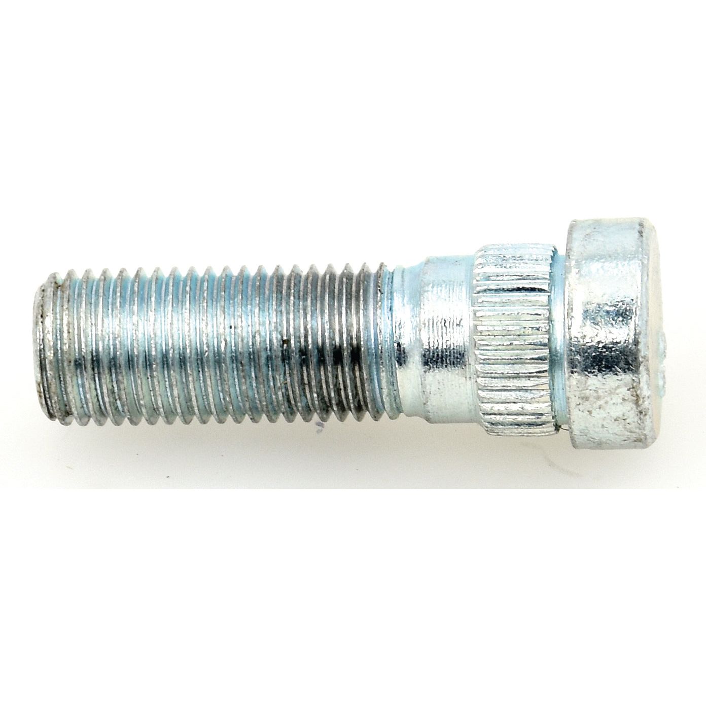 A Sparex Wheel Stud M14 x 1.5 x 46mm with a Metric Knurled head and a grip diameter of 16.5mm (S.11233) lying horizontally.