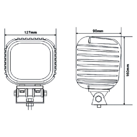 LED Work Light, Interference: Class 3, 4800 Lumens Raw, 10-30V ()
 - S.112526 - Farming Parts