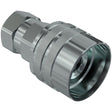 A close-up image of a Poppet Valve Coupling Screw - Male - M18x1.5 from the CVV Series by Sparex (Part No. S.112670), featuring a hexagonal nut and grooved cylindrical body.