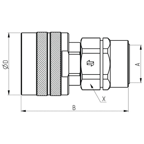 Poppet Valve Coupling Screw - Male - M18x1,5 - CVV Series
 - S.112670 - Farming Parts