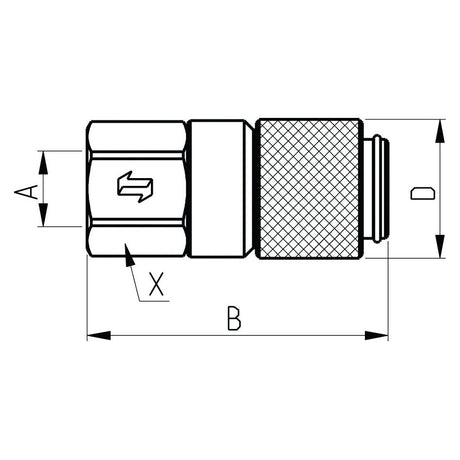 Diagnostic Couplings - Female - 1/4''NPT - DF Series
 - S.112678 - Farming Parts