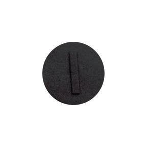 A close-up image of a black, circular object with a vertical line protruding from its center, resembling the Sparex Faster Visual Indicator - Black (Sparex Part No. S.112716). The background is white.