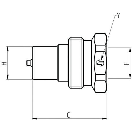 Poppet Valve Coupling Screw - Male - 1/2'' BSP - VV Series
 - S.112798 - Farming Parts