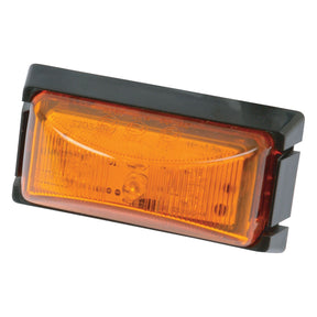 The LED Side Facing Marker Light, RH & LH, 12-24V - S.112864 from Sparex is a rectangular amber LED marker light featuring an IP67 rating and a black mounting bracket, commonly used on vehicles for signaling and safety.