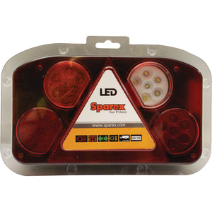 LED Rear Combination Light, Function: 6, Brake / Tail / Indicator / Fog / Reverse / Number Plate, LH, 12-24V
 - S.113380 - Farming Parts