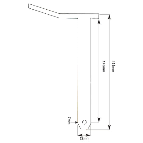 Swinging Drawbar Hinge Pin 22x175mm
 - S.11353 - Farming Parts