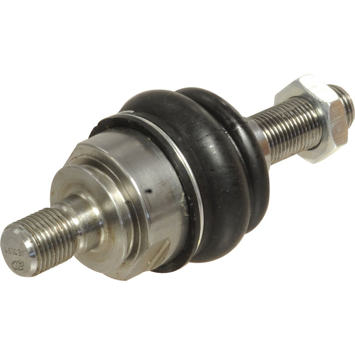 The Sparex Steering Joint, S.113772, is a 118mm metallic ball joint equipped with a threaded bolt, rubber seal, and attached nut, utilized in mechanical assemblies or Massey Ferguson automotive applications.