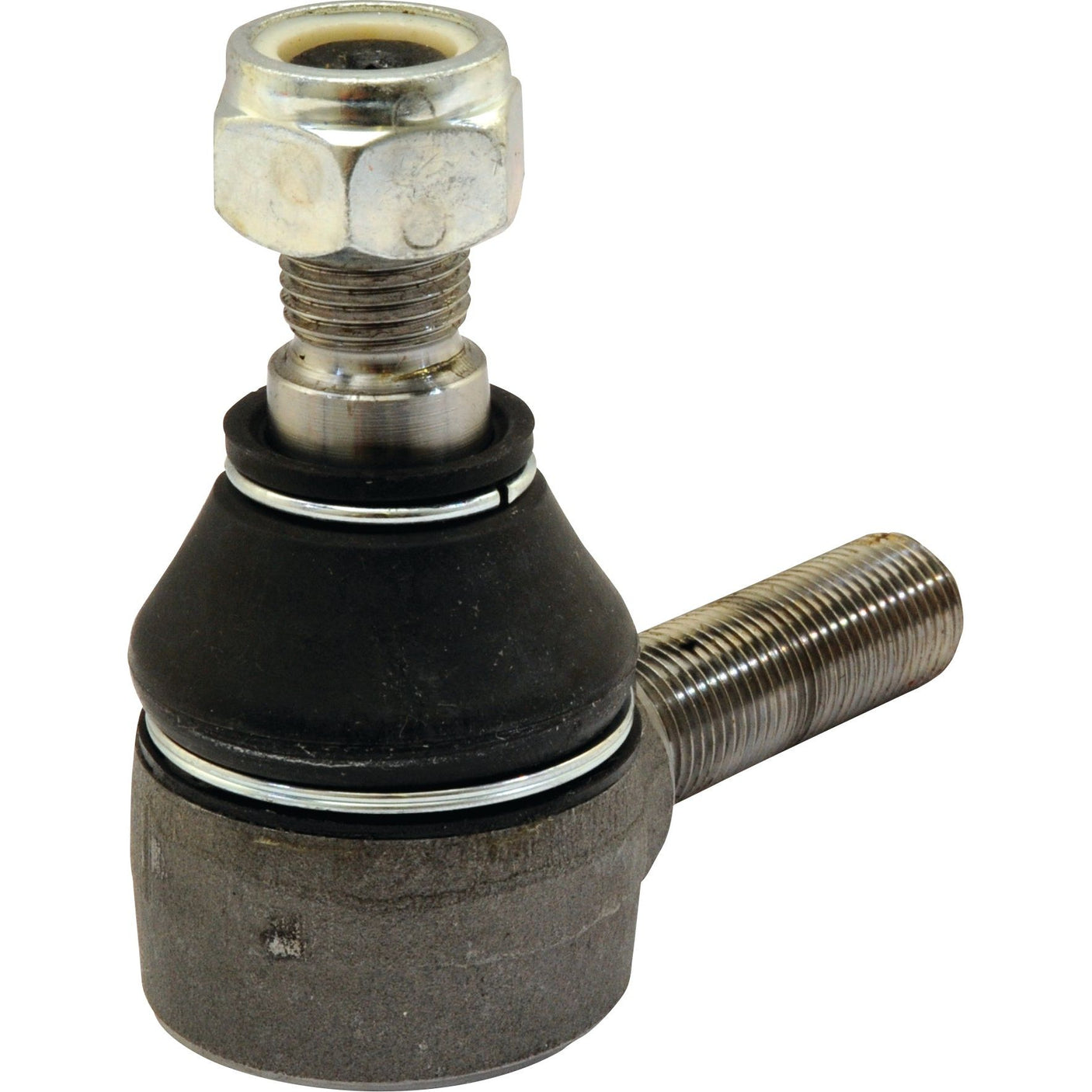 Close-up image of a mechanical part with a threaded rod and ball joint, featuring the Sparex Track Rod (Sparex Part No. S.113777). The 75mm metallic part includes a black rubberized section in the middle and ends in a male thread.