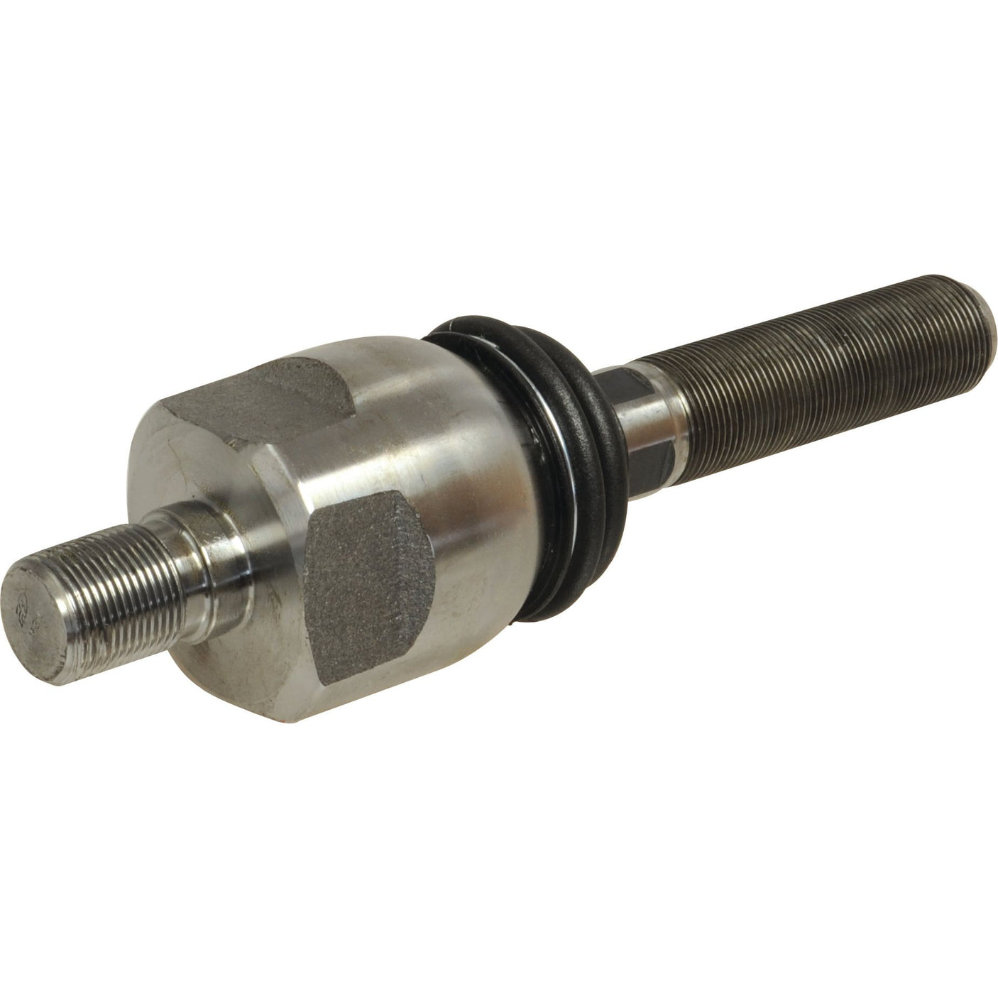 Introducing the Steering Joint (S.113779) from Sparex: a 211mm long metal ball joint stud with threaded ends and a hexagonal base, specifically compatible with M22 x 1.5 (RH) fittings, perfect for your John Deere machinery. Trust Sparex for exceptional quality assurance.