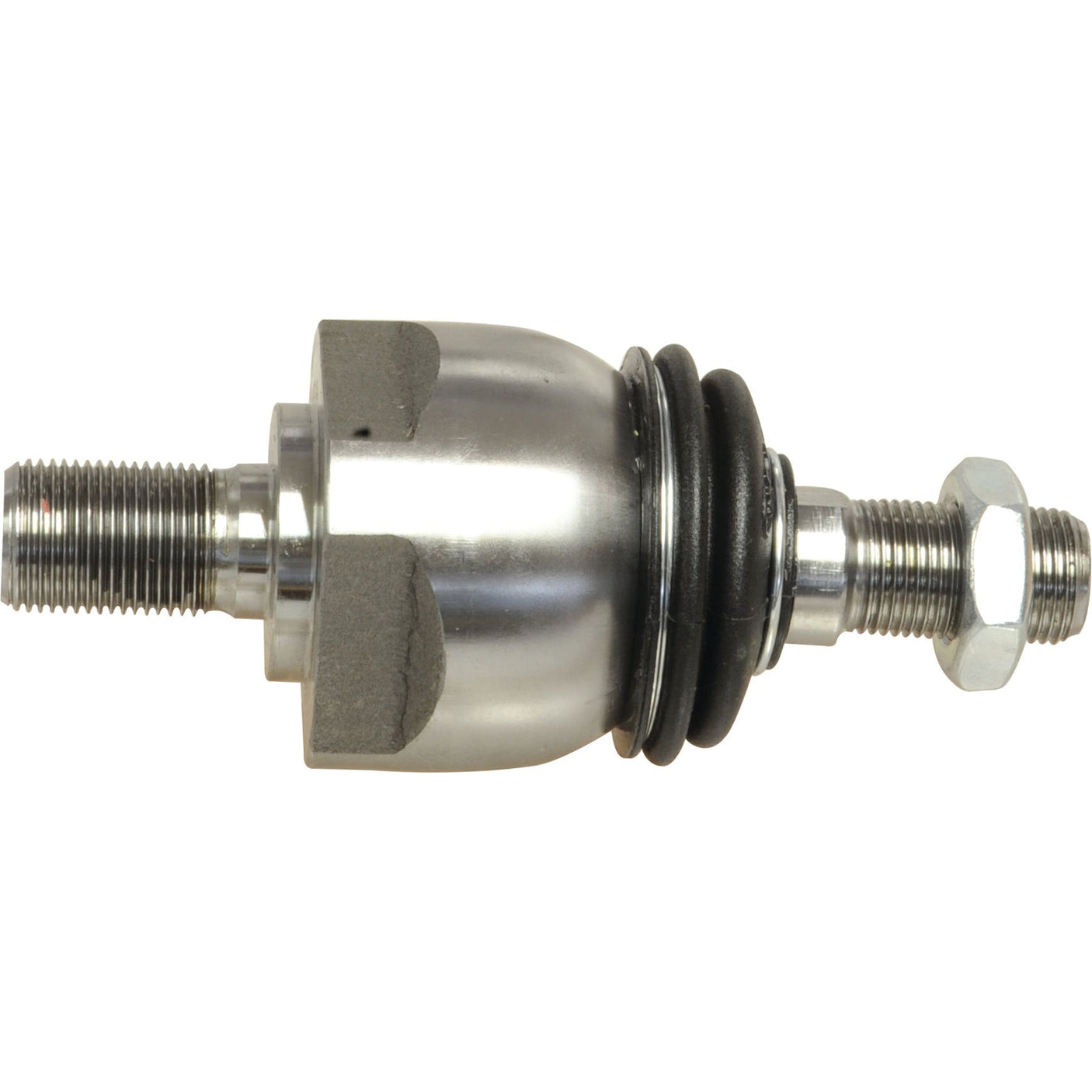 Close-up photo of a Steering Joint by Sparex (S.113789) for a Carraro Axle, featuring a 141mm metal ball joint with a threaded rod, nut, and rubber seal in the center.