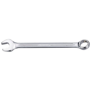 The Sparex Combination Spanner 14mm (Part No. S.113822) is a durable tool crafted from chrome vanadium steel, featuring both an open-ended and box-end design, perfect for turning 14mm fasteners.