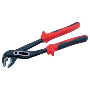 A pair of black and red adjustable Water Pump (Slip Joint) Pliers, featuring a slip joint mechanism and the branding "Sparex" on one handle, crafted by Sparex with the code S.113848.