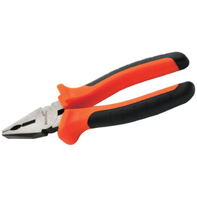 A pair of 200mm Sparex Combination Pliers (Sparex Part No. S.113852) in orange and black, featuring a metal head and serrated jaws.