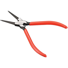 A pair of Sparex Internal Circlip Pliers - S.113853, featuring red handles and a black metal body, designed for an internal circlip with a 12 - 65mm range.