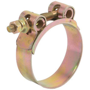 Introducing the Sparex Heavy Duty Hose Clip (Ø68-73mm, Part No. S.11391), made of durable galvanized steel and equipped with a single bolt clamp mechanism for effortlessly tightening and securing hoses.