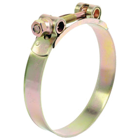 The Sparex Heavy Duty Hose Clip (Ø131-139mm | Part No. S.11400) is a galvanized steel T-bolt hose clamp with a screw mechanism on top for tightening and securing hoses, making it ideal for heavy-duty applications.