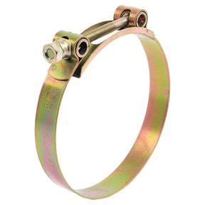 The Sparex Heavy Duty Hose Clip: Ø149-161mm (Part No. S.11402) is a galvanized steel T-bolt hose clamp with a nut and bolt mechanism, perfect for securing hoses in automotive and industrial applications. This robust hose clip guarantees reliable performance and durability.