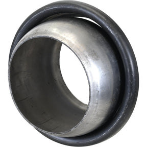 A Sparex Weld on Ball - Male - 5'' (120mm) (Galvanised) with a hollow center and a polished surface. It has a round, smooth outer ring, making it an ideal Italian fitting for various applications.