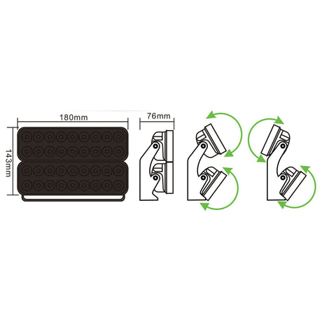 LED Work Light (Adjustable), Interference: Class 1, 4270 Lumens Raw, 10-30V
 - S.115115 - Farming Parts