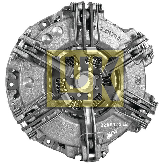 Clutch Cover Assembly - S.115148, by Sparex, shown. This circular, metallic component features intricate mechanical parts visibly made from durable cast iron and springs and friction material within a high-quality LUK cover.