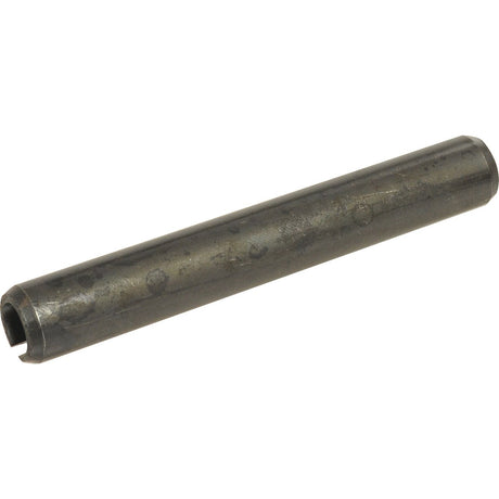 A Sparex Metric Roll Pin, measuring 7mm in diameter and 80mm in length, featuring a smooth surface and a small slot on one end, designed for precision in metric measurements.