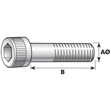 Socket Capscrew, Size: M3 x 12mm (Din 912)
 - S.11643 - Farming Parts