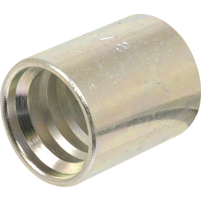 The Dicsa 4SP 4 Wire Ferrule 1/4'' (Sparex Part No. S.116651) by Sparex is a cylindrical metal coupling sleeve, open on both ends, specifically designed for hoses with a 1/4'' inner diameter. The surface is metallic and slightly reflective.