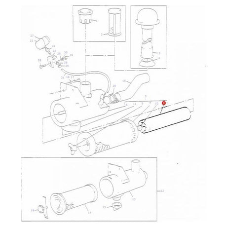 Massey Ferguson - Filter Air Inner - 1886638M91 - Farming Parts