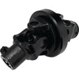 A black metal PTO Wide Angle Joint, a mechanical component used in drive systems to transmit rotary motion and torque, with universal joint dimensions specified (U/J Size: 32 x 76mm & 27 x 94mm), size of 1 3/8''-6 Spline, profile: Lemon, Ref: 1bGA. | Sparex Part No. S.117869 by Sparex, isolated on a white background.