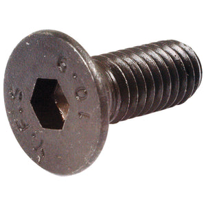 A close-up view of the Sparex Metric Countersunk Hexagon Socket Screw, M6x16mm (DIN 7991), with visible threading. The head features an engraved marking, indicating its metric thread and tensile strength of 10.9.