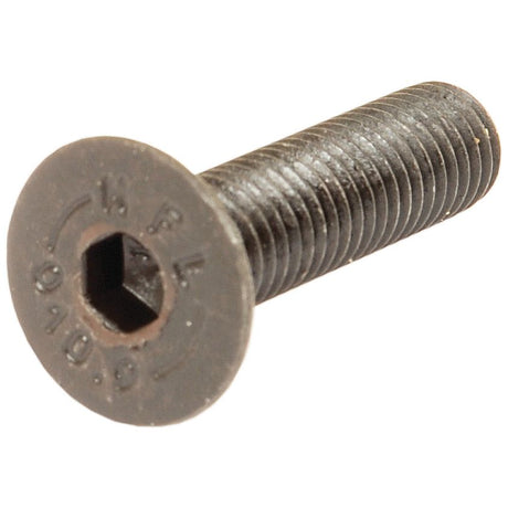 A Metric Countersunk Hexagon Socket Screw, M10x40mm (DIN 7991) in black with a threaded cylindrical body and flat head, offering 10.9 tensile strength, is depicted against a white background. This product is the Sparex Part No.S.11809 by Sparex.