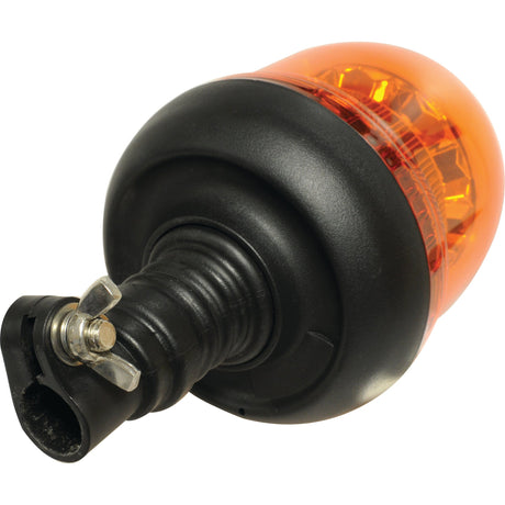 The LED Rotating Beacon (Amber), item number S.119483 from Sparex, features a detachable design with IP65 protection, a black base, and a mounting bracket. It operates on 12-24V and meets Class 3 interference standards, making it perfect for John Deere equipment.