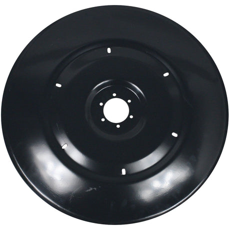 A Sparex Sliding Saucer, measuring 875mm in diameter and designed as a replacement for Deutz-Fahr part number 06588641 (Sparex Part No. S.119607), featuring a central hole, six smaller surrounding holes with precise centers, and fitting perfectly with OE Reference standards.