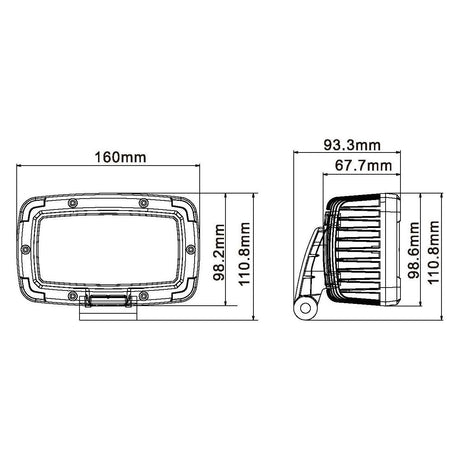 LED Work Light, Interference: Class 3, 5420 Lumens Raw, 10-30V ()
 - S.119777 - Farming Parts