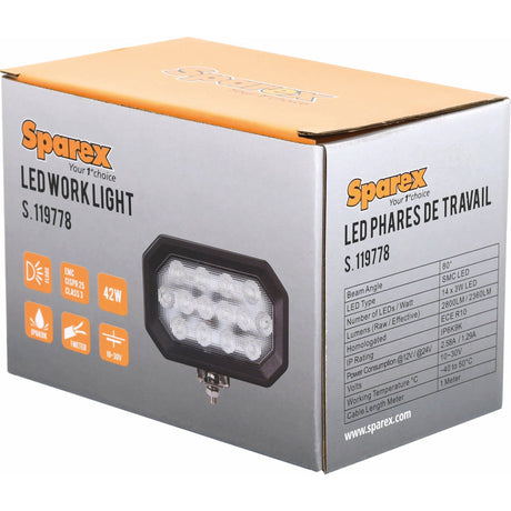 LED Work Light, Interference: Class 3, 2800 Lumens Raw, 10-30V ()
 - S.119778 - Farming Parts