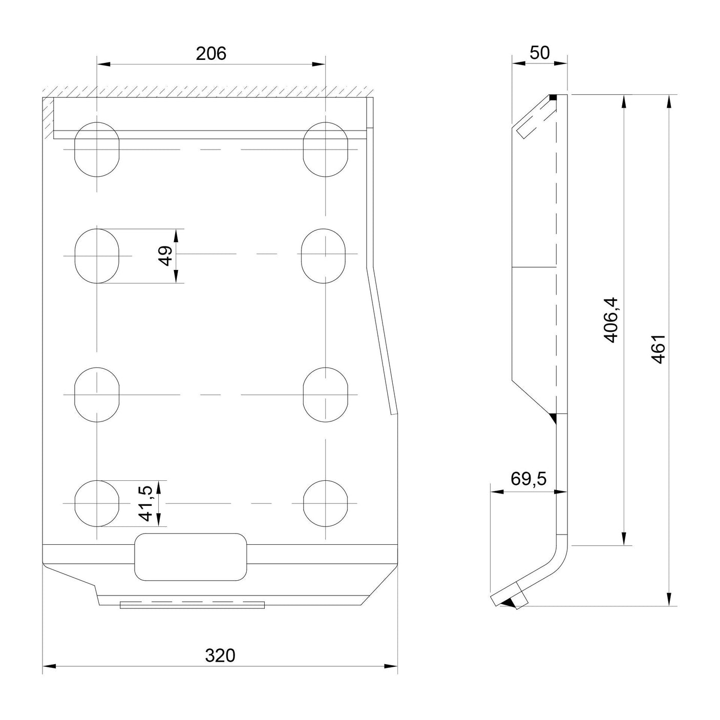 Loader Bracket (Pair), Replacement for: Bobcat.
 - S.119879 - Farming Parts