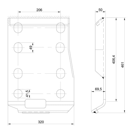 Loader Bracket (Pair), Replacement for: Bobcat.
 - S.119879 - Farming Parts