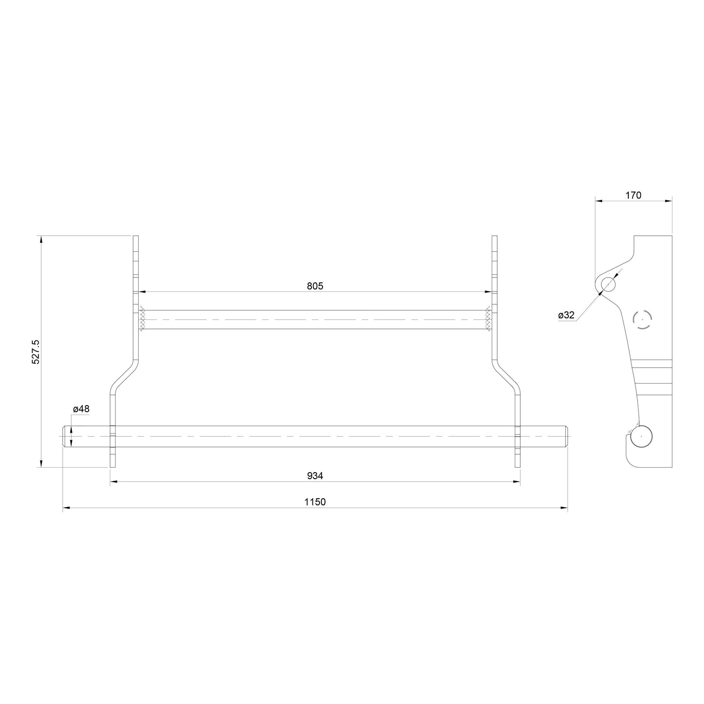 Loader Bracket, Replacement for: Chilton/MX.
 - S.119880 - Farming Parts