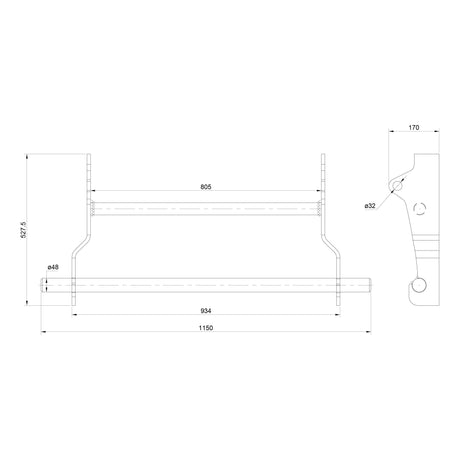 Loader Bracket, Replacement for: Chilton/MX.
 - S.119880 - Farming Parts