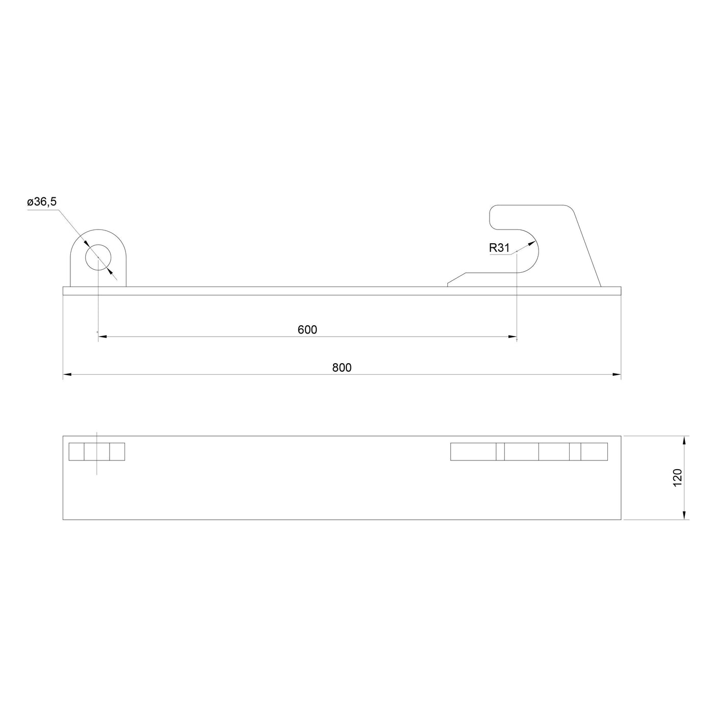 Loader Bracket (Pair), Replacement for: JCB QFit.
 - S.119882 - Farming Parts