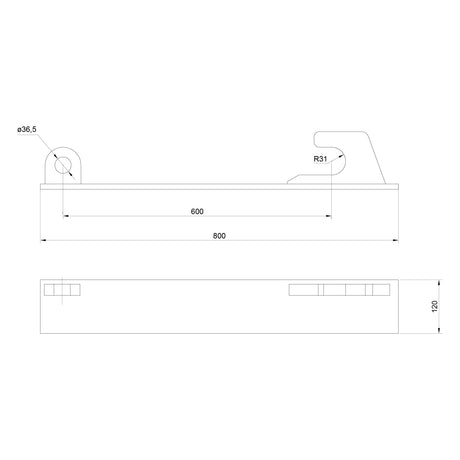 Loader Bracket (Pair), Replacement for: JCB QFit.
 - S.119882 - Farming Parts